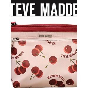 Steve Madden Block Logo & Cherry Print 2-PC Cosmetic Bag Set